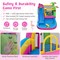 Costway Tropical Inflatable Bounce Castle for Backyard, Ocean Ball & 735W Blower Include